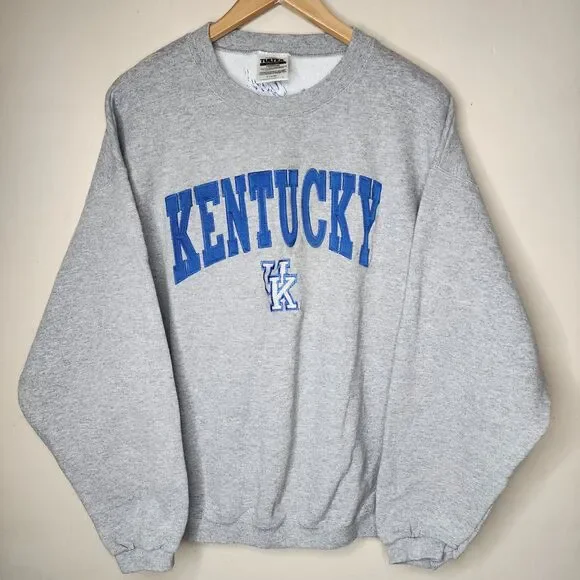 Vintage 90s Kentucky Wildcats Sweatshirt Spellout XL College University Football - Picture 11 of 11